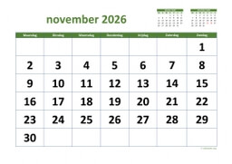 Kalender November 2026 Niederlande 03