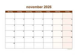 Kalender November 2026 Niederlande 06