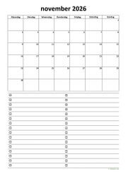 Kalender November 2026 Niederlande 07