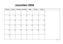 Kalender November 2026 Niederlande 08