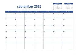 Kalender September 2026 Niederlande 02