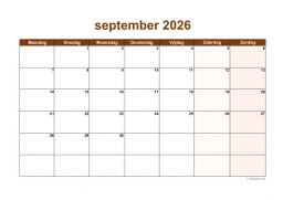 Kalender September 2026 Niederlande 06