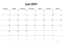 Kalender Juni 2027 Niederlande 04