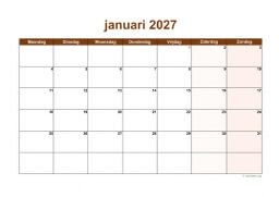 Maandkalender 2027 Niederlande 06