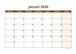 Maandkalender 2028 Niederlande 06