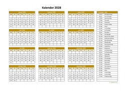 Kalender 2028 Niederlande 03