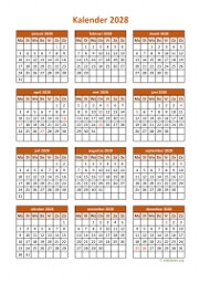 Kalender 2028 Niederlande 06