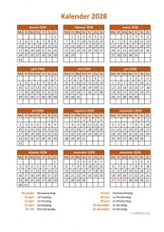 Kalender 2028 Niederlande 07
