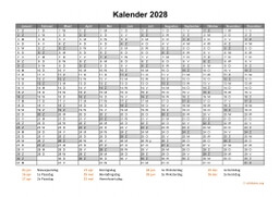 Kalender 2028 Niederlande 08