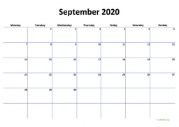 Calendar September 2020 for UK 04