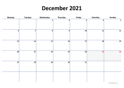 Calendar December 2021 for UK 04
