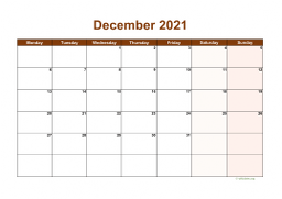 Calendar December 2021 for UK 06