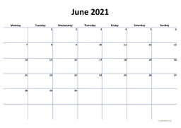 Calendar June 2021 for UK 04