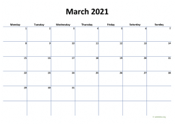 Calendar March 2021 for UK 04
