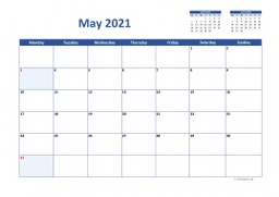Calendar May 2021 for UK 02