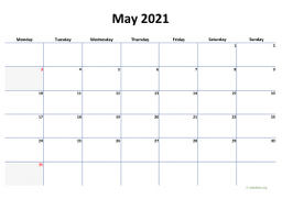 Calendar May 2021 for UK 04