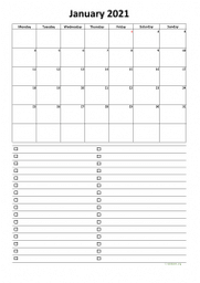 Calendar Monthly 2021 for UK 07