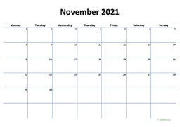 Calendar November 2021 for UK 04