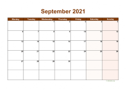 Calendar September 2021 for UK 06