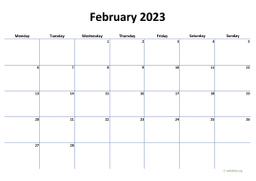 Calendar February 2023 for UK 04