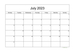 Calendar July 2023 for UK 05