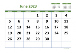Calendar June 2023 for UK 03