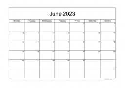 Calendar June 2023 for UK 05