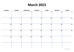 Calendar March 2023 for UK 04