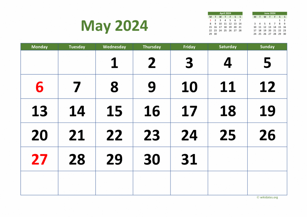 Calendar May 2024 United Kingdom