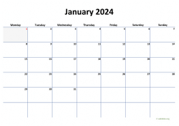 Calendar January 2024 for UK 04
