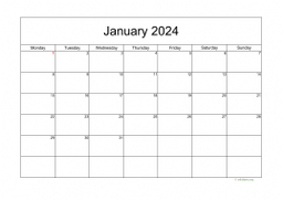 Calendar January 2024 for UK 05