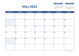 Calendar May 2024 for UK 02