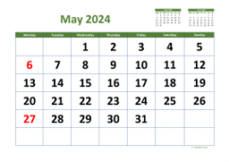 Calendar May 2024 for UK 03