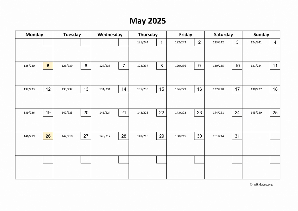 Calendar May 2025 United Kingdom
