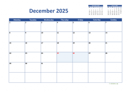 Calendar December 2025 for UK 02