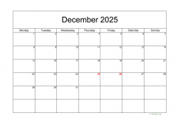 Calendar December 2025 for UK 05