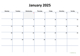 Calendar January 2025 for UK 04