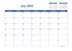 Calendar July 2025 for UK 02