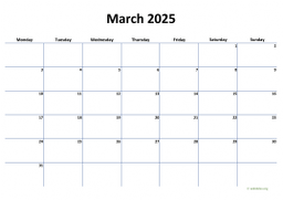 Calendar March 2025 for UK 04