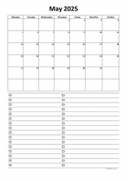 Calendar May 2025 for UK 07