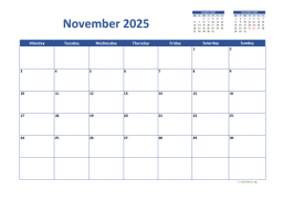 Calendar November 2025 for UK 02
