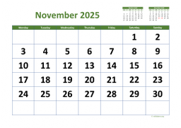 Calendar November 2025 for UK 03