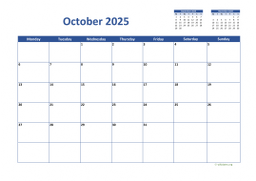 Calendar October 2025 for UK 02