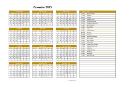 Calendar 2025 for UK 03