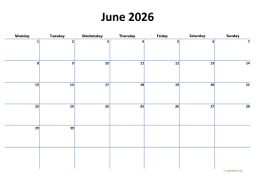 Calendar June 2026 for UK 04