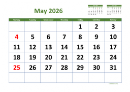 Calendar May 2026 for UK 03