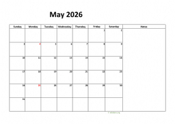 Calendar May 2026 for UK 08