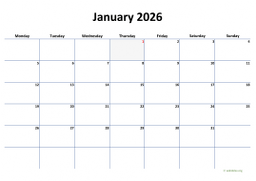 Calendar Monthly 2026 for UK 04
