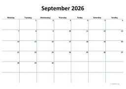 Calendar September 2026 for UK 04