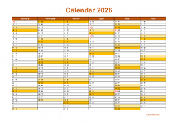 Calendar 2026 for UK 09